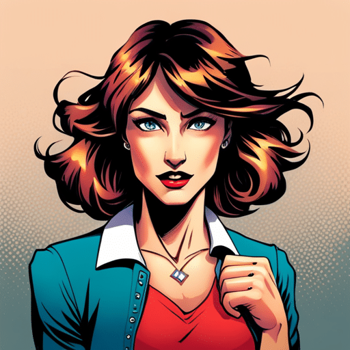An image of a woman nervously twirling her hair and avoiding eye contact, with a guilty expression on her face