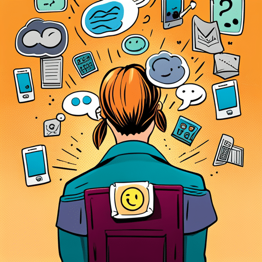 An image of a phone screen with multiple unanswered messages from a girl, showing a mix of emojis, question marks, and a blank response box, symbolizing the concept of double texting