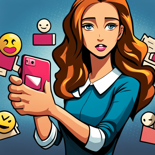 An image of a girl's phone screen filled with multiple text messages from the same person, showing a variety of emojis and engaging conversation