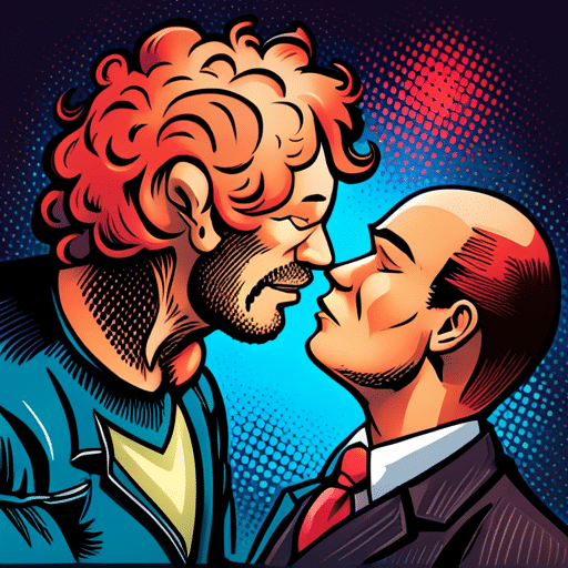 An image of a man with closed eyes while kissing, showcasing the brain chemistry and neurotransmitters involved in the moment