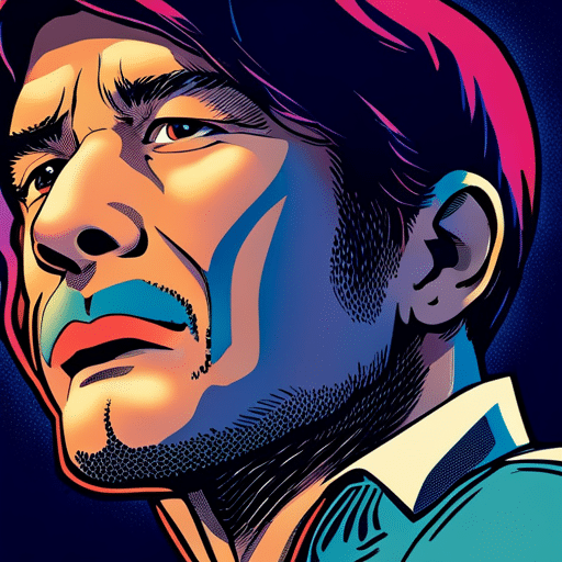  an image of a man's face illuminated by the glow of a Facetime call, his expression thoughtful and engaged as he leans in closer to the screen
