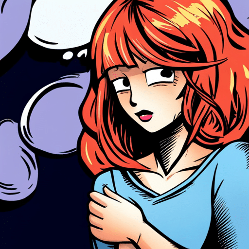 An image of a girl rolling her eyes, arms crossed, with a bored expression on her face as someone says "okay cool" to her