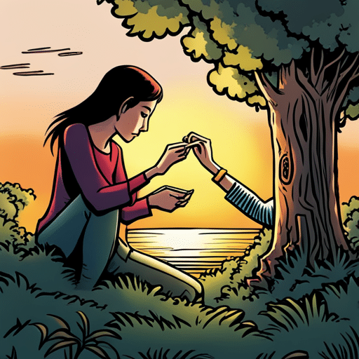 An image capturing the moment a guy's hand gently grazes a woman's, fingers slightly intertwined, as they both reach for the same object, conveying the subtle curiosity and connection born from an accidental touch