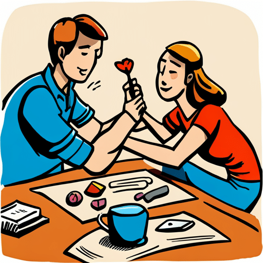 An image capturing a couple engaged in a collaborative art project, peacefully painting on a large canvas together, symbolizing the shared freedom and exploration within a free use relationship