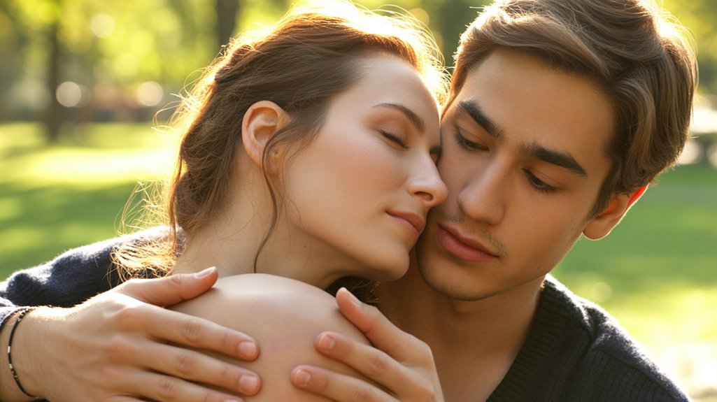 affectionate comforting gesture