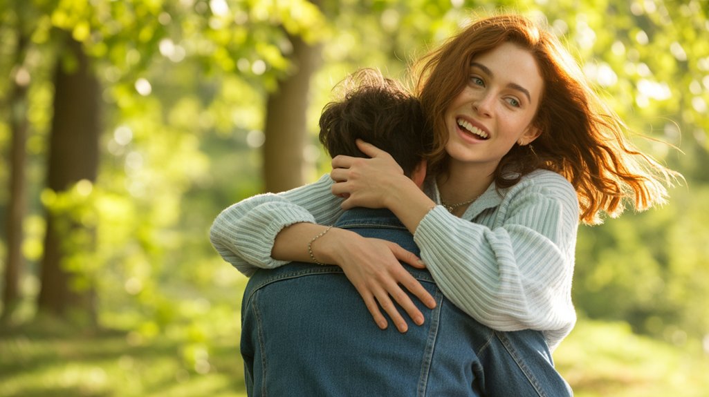 affectionate spontaneous gesture