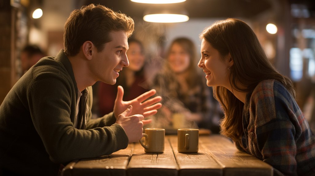 engaged in meaningful conversation