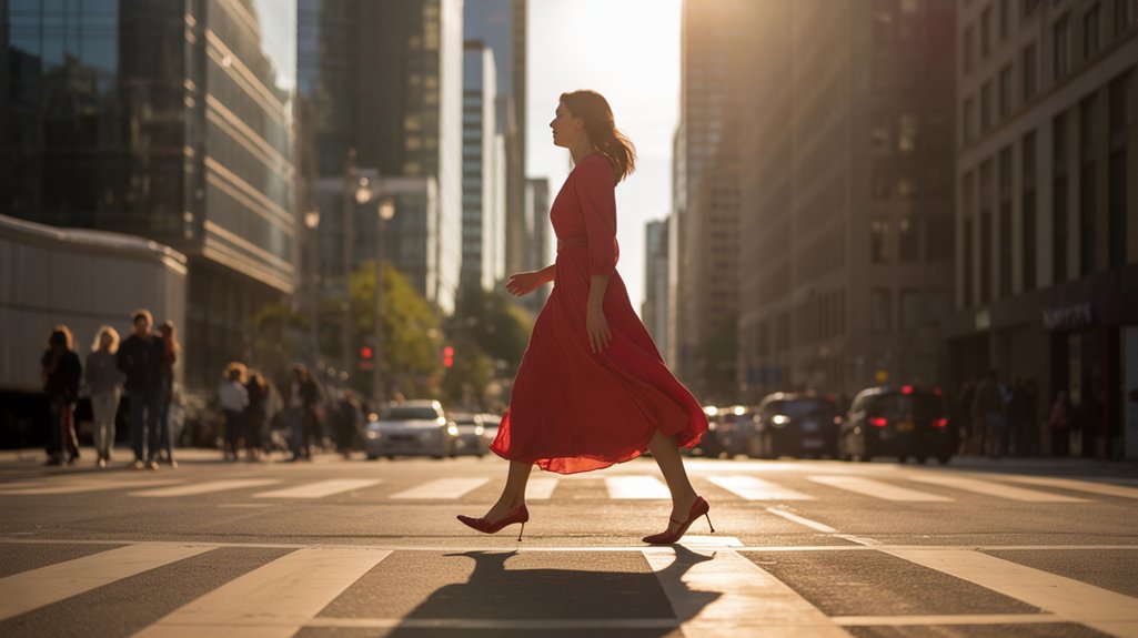 female confidence in stride