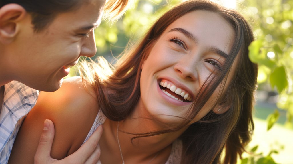 flirtation through playful touch