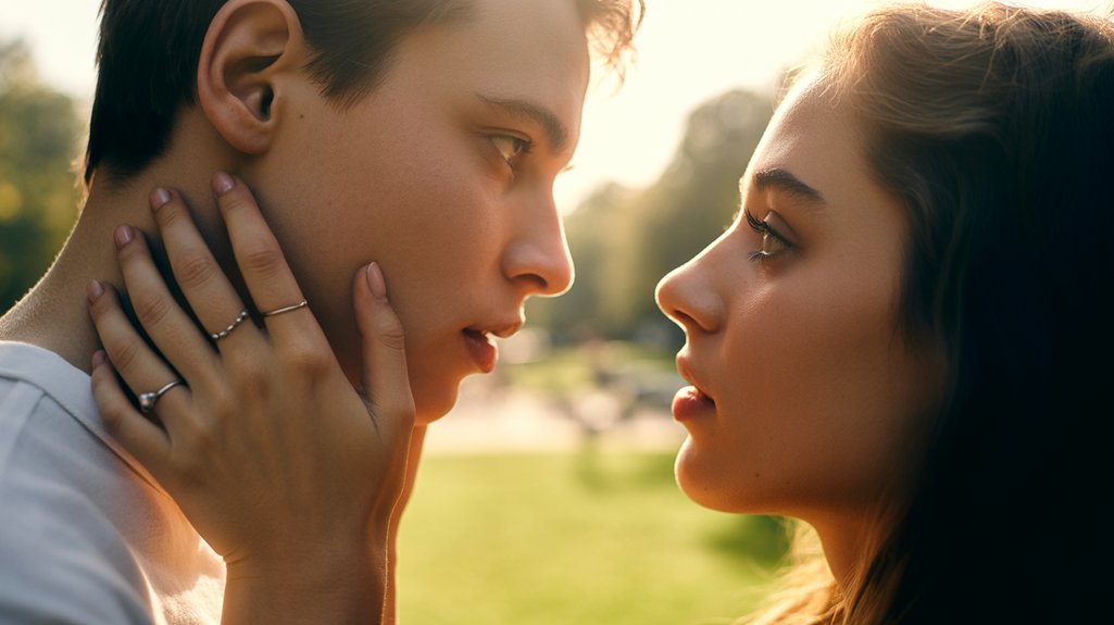 flirtatious physical affection