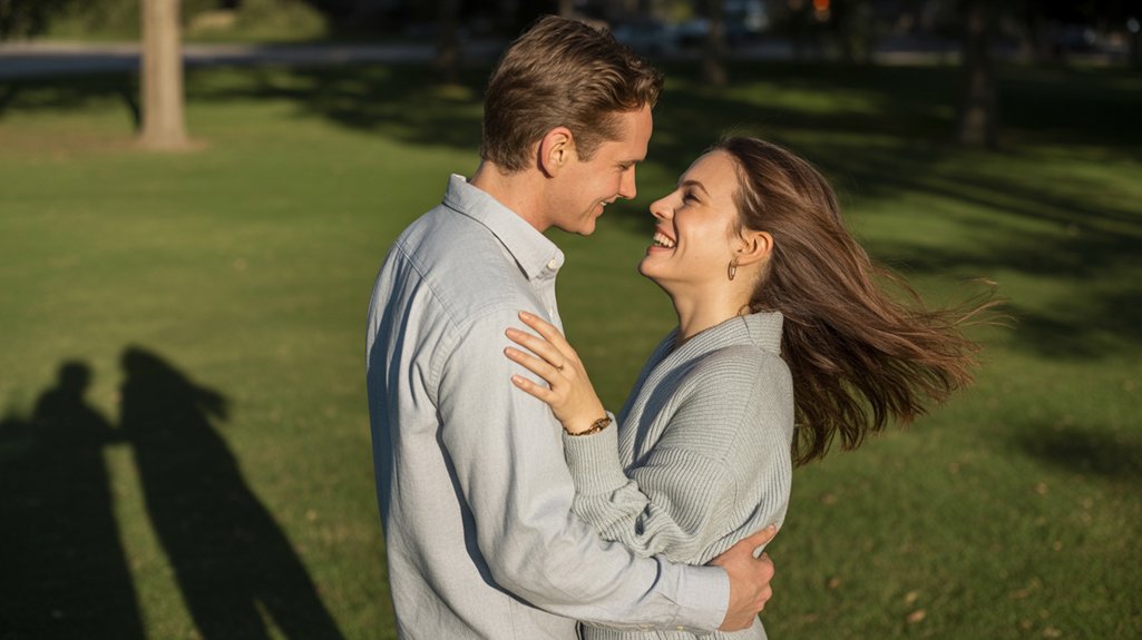 flirtatious playful affection expressed