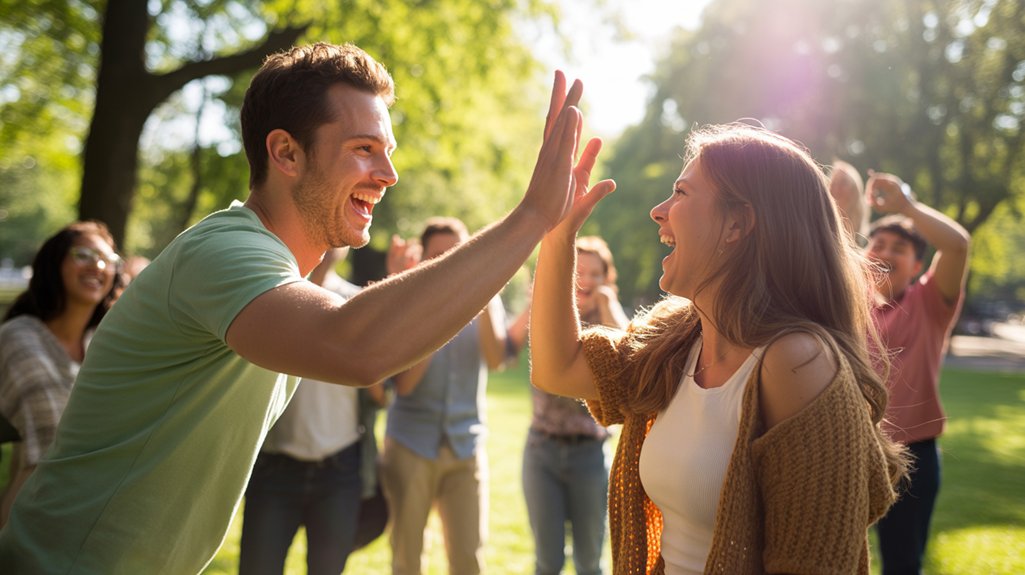 flirting or friendly gesture