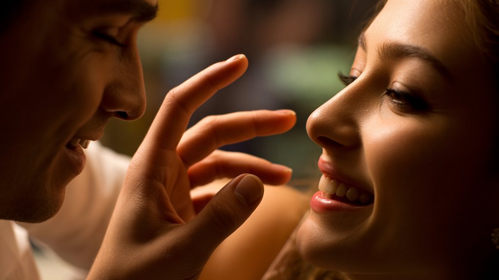 flirty playful gesture indication