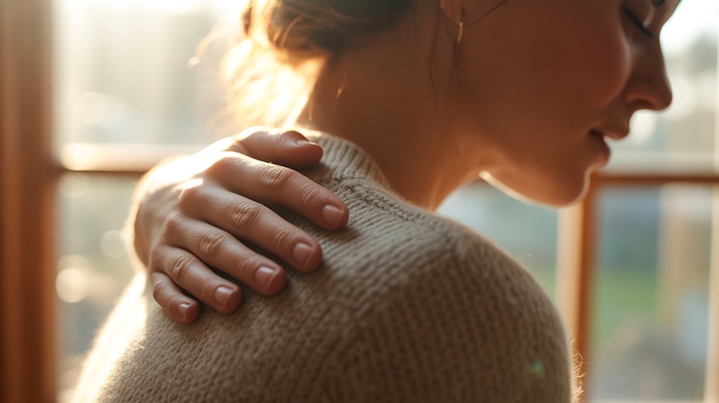 gesture of connection implied