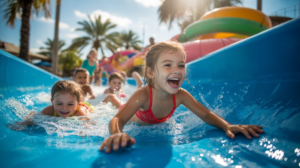 girl enjoys aquatic adventures