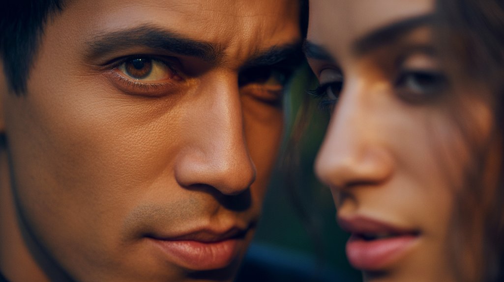 intense eye contact conversation