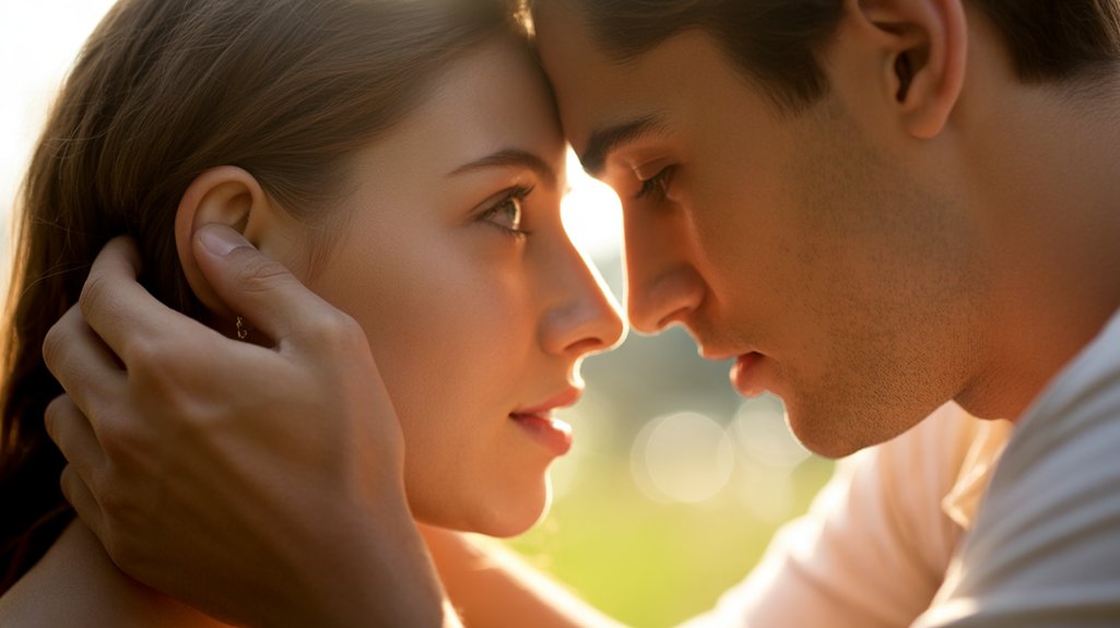 intimate affectionate gesture conveyed