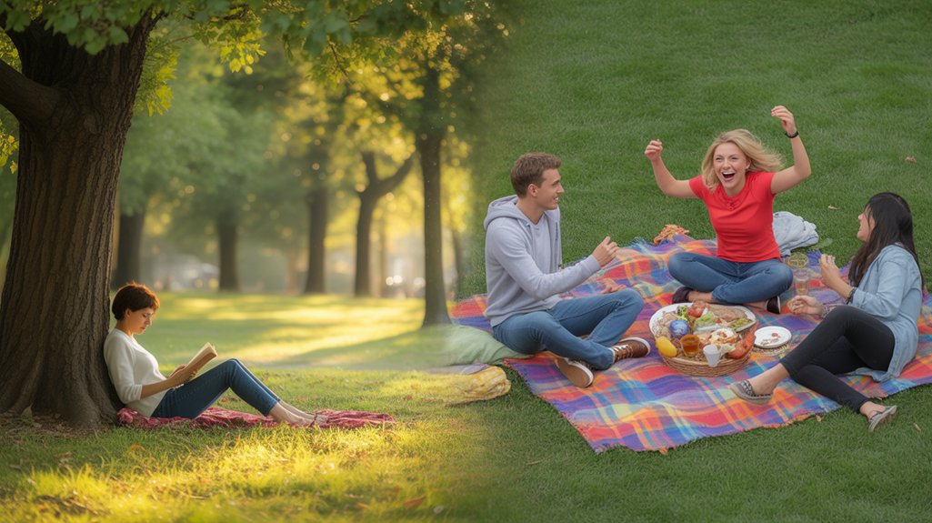 introverts and extroverts contrasted