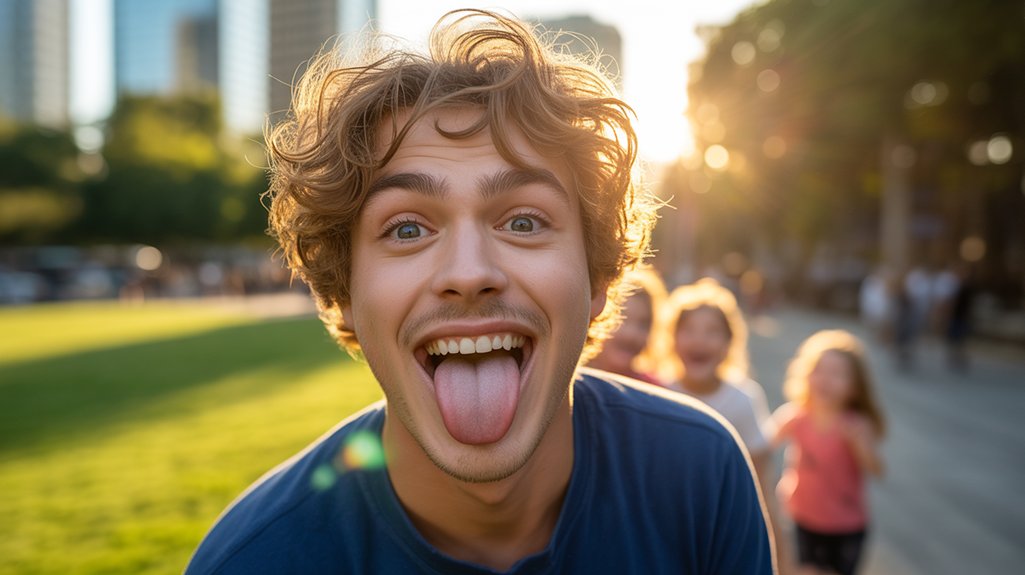 playful teasing flirtatious gesture