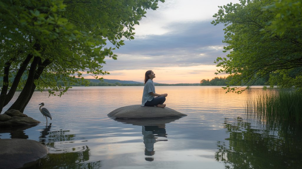 serene and composed demeanor