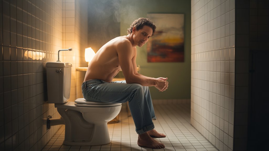 sitting down urination behavior