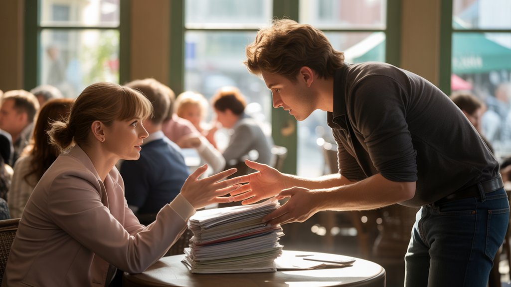 supportive gesture from him