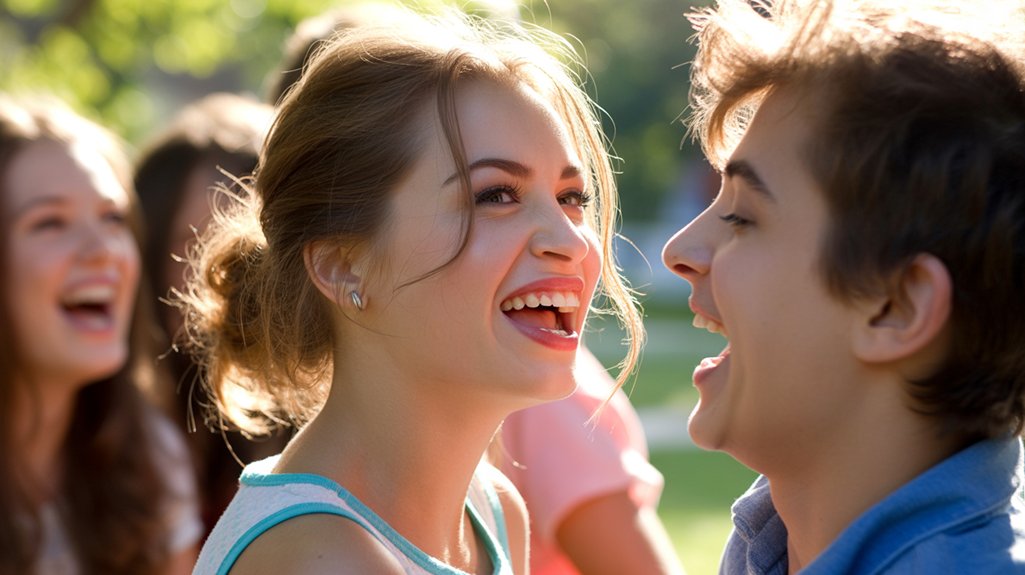 teasing affection or interest