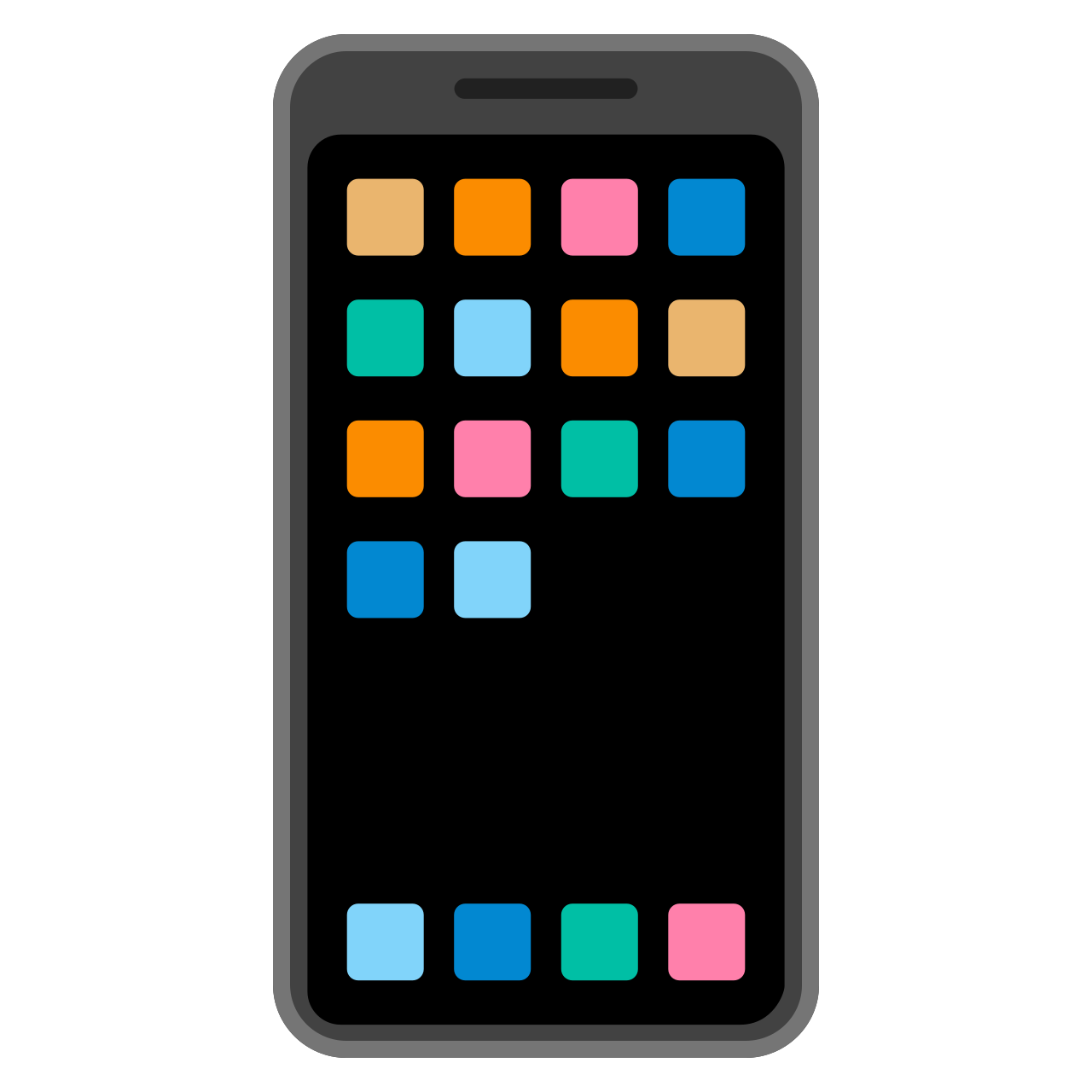 Mobile phone emoji glyph (U+1F4F1) as drawn in the Noto Emoji typeface