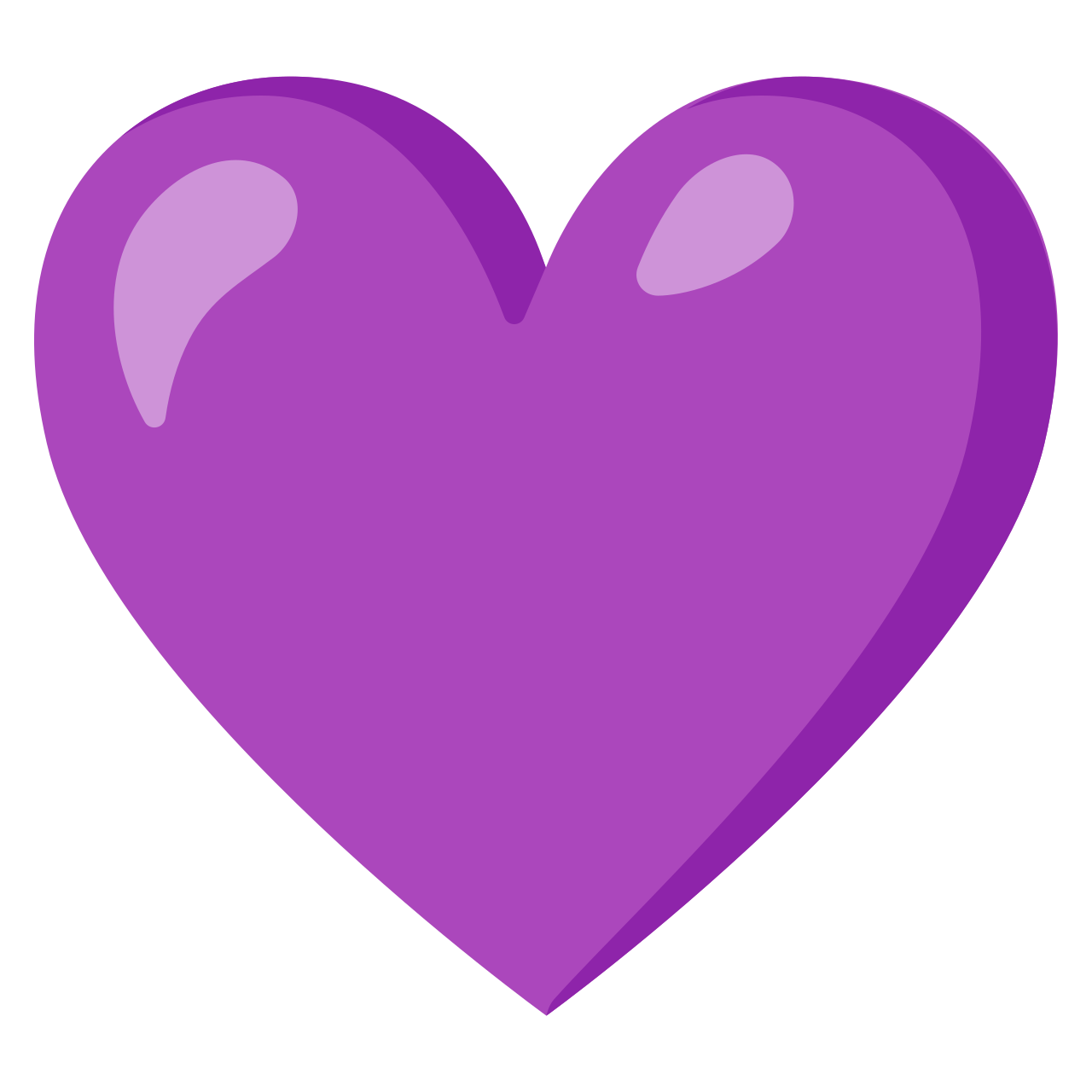 Purple heart emoji glyph (U+1F49C) as drawn in the Noto Emoji typeface
